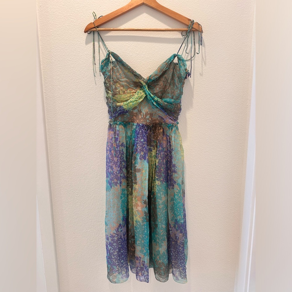 Alessandro Dell'Acqua Multicolor Floral Sleeveless Above Knee Dress Size 40